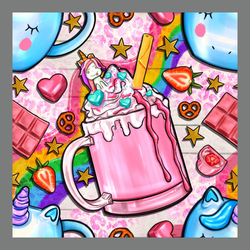 Unicorn Coffe Cup And Star With Rainbow Seamless Pattern Bbs Premium Hoodie by BundleAndBundleShop | Teevron