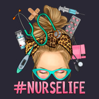 Blonde Messy Bun Nurse Life Vintage Tee | Teevron