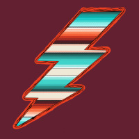 Teal And Orange Serape Lightning Classic Tee | Teevron