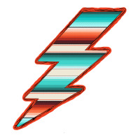 Teal and Orange Serape Lightning | Teevron