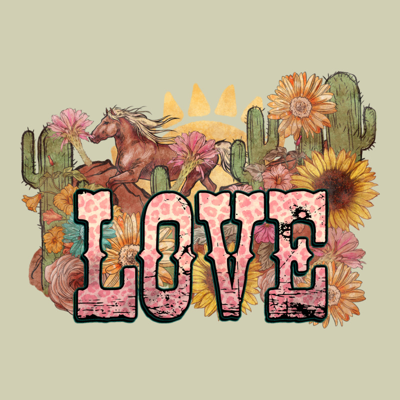 Love Horse Western Floral Heavy Core Tee by NancyCooperArtShop | Teevron