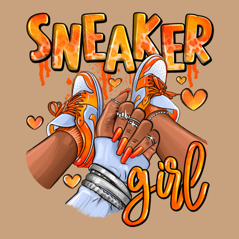 Orange Galaxy Sneaker Girl Afro Woman Vintage Tee by RanaPortraitStore | Teevron
