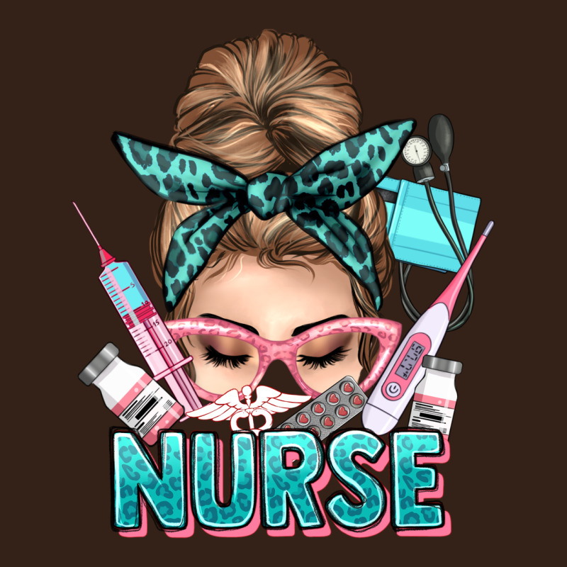 Nurse Life Messy Bun Heavy Core Tee by NancyCooperArtShop | Teevron