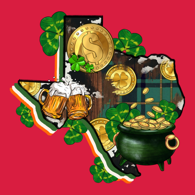 Texas Map St Patrick's Day Premium Hoodie by FaDigitalArtStudio | Teevron