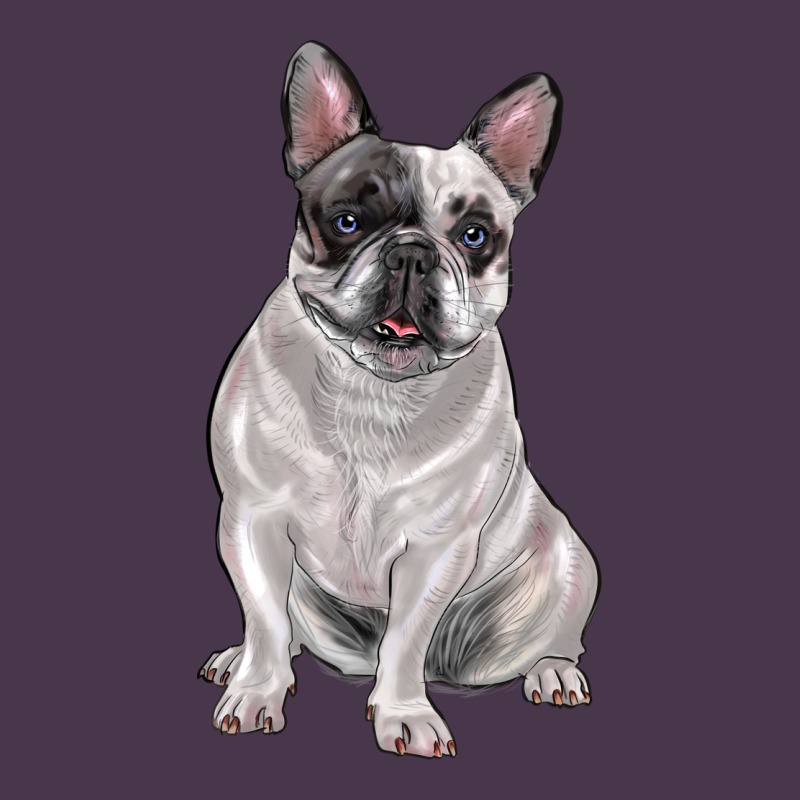 White Black French Bulldog Heavyweight Hoodie by LillyAllenDesigns | Teevron