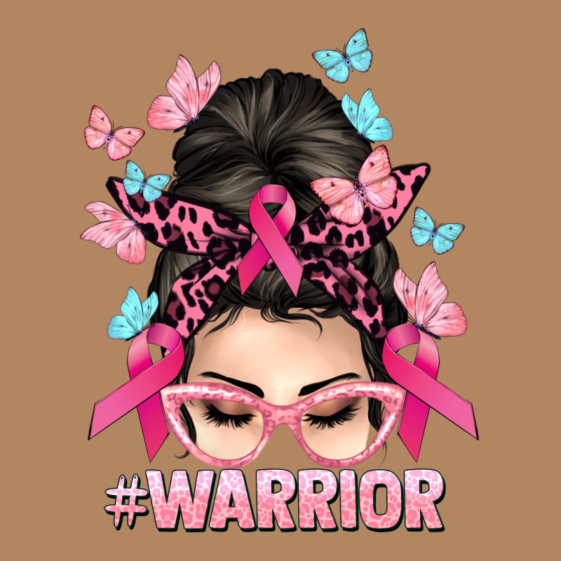 Warrior Cancer Messy Bun Cancer Awareness Long Sleeve Tee by HowdyJamesFarm | Teevron
