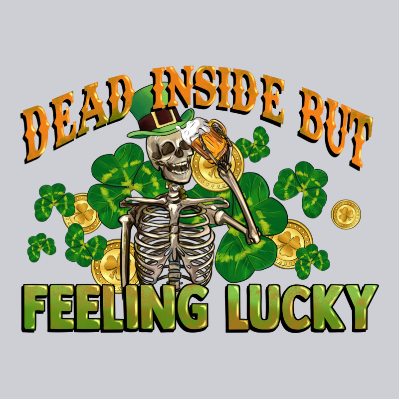 Dead Inside But Feeling Lucky St. Patrick's Day Heavyweight Sweatshirt by CowGirlArtShop | Teevron
