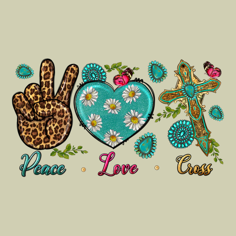 Peace Love Cross Heavy Core Tee by NancyCooperArtShop | Teevron