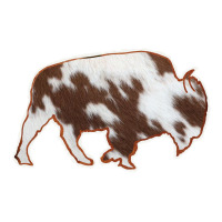 Cowhide Bison Silhouette | Teevron