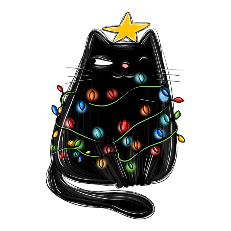 Christmas Cat With Lights Premium Tee by MaliasSmallBusiness | Teevron