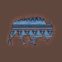 Bison Silhouette Blue Aztec Classic Tee | Teevron