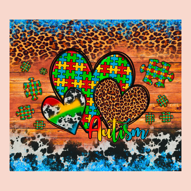 Autism Awareness Hearts Leopard Cowhide Urban Hoodie by Artiststas | Teevron