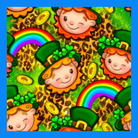 St. Patrick's Dwarf Seamless Pattern Digital Paper Zipper Hoodie | Teevron
