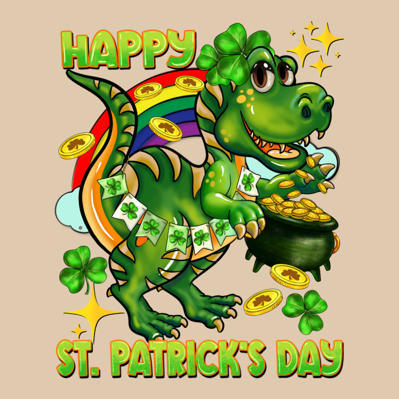 Happy St. Patrick's Day T-rex Heavyweight Sweatshirt by CowGirlArtShop | Teevron