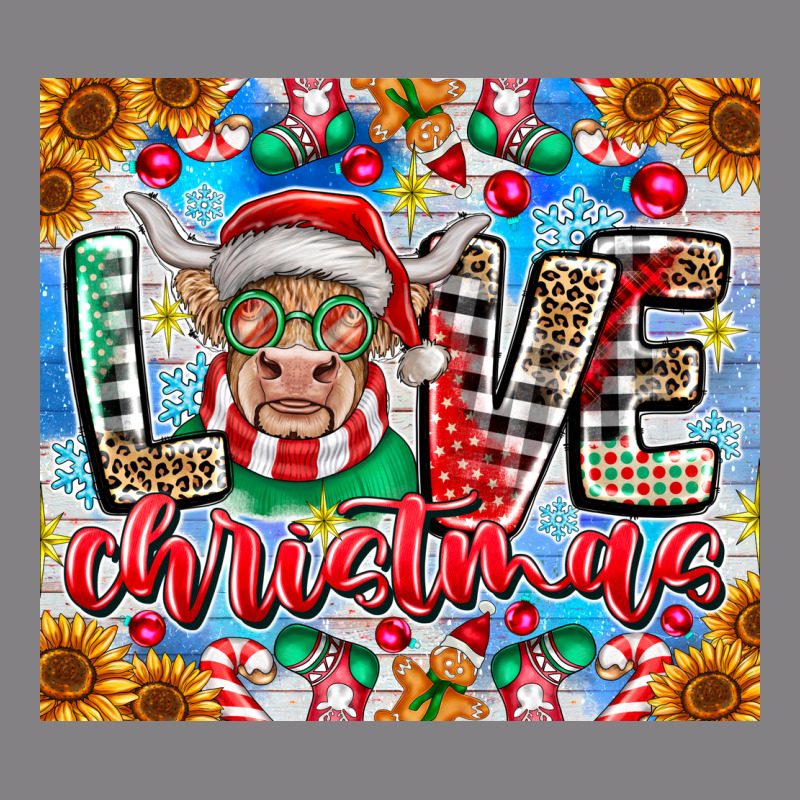 Love Christmas Highland Cow Heavyweight Hoodie by CowhideDigitalArt | Teevron