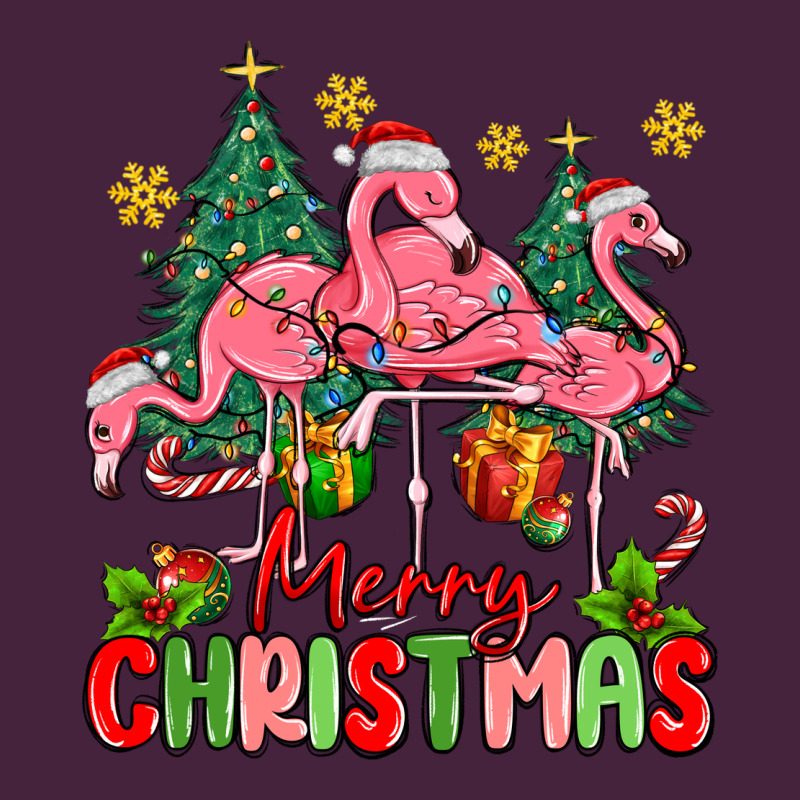 Merry Christmas Flamingos Premium Tee by MaliasSmallBusiness | Teevron