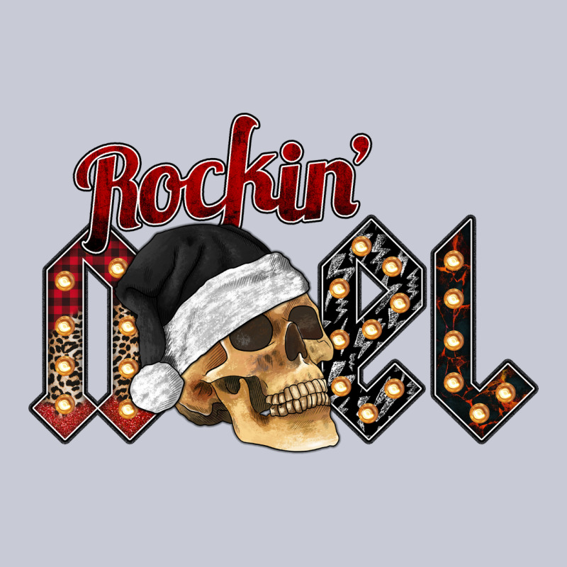 Rockin Noel Skull Heavyweight Hoodie by CowhideDigitalArt | Teevron