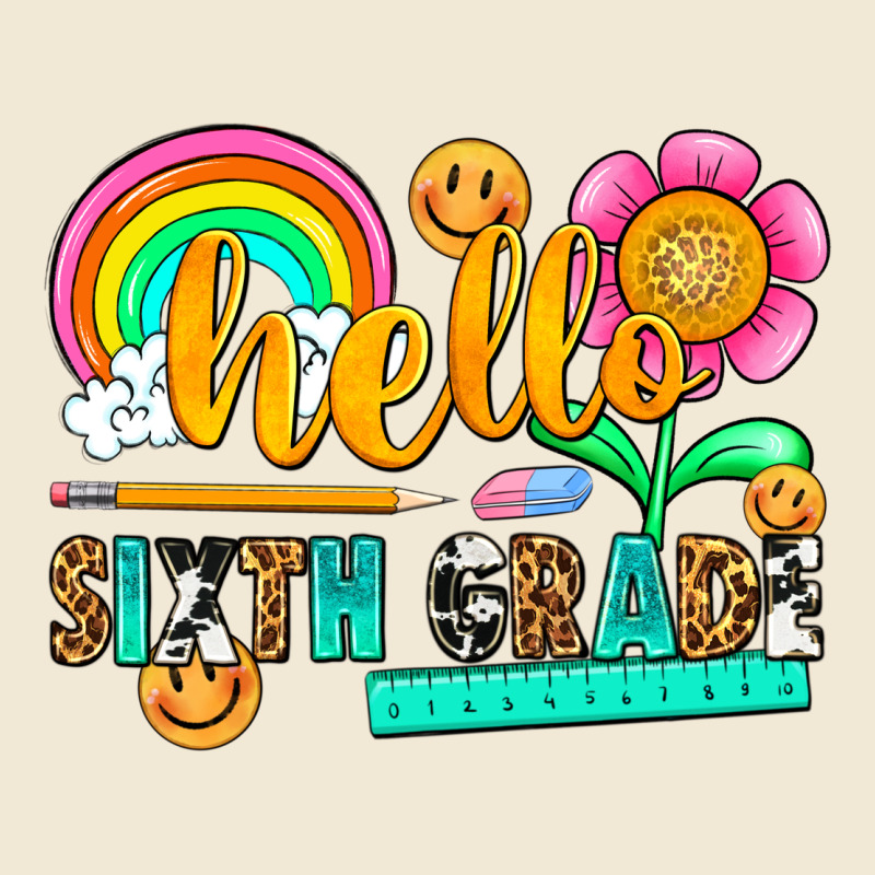 Hello Sixth Grade Ladies Tee by NancyCooperArtShop | Teevron