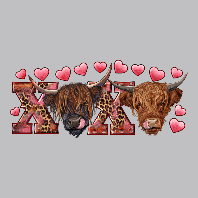 Xoxo Highland Cows Long Sleeve Tee by RanaPortraitStore | Teevron