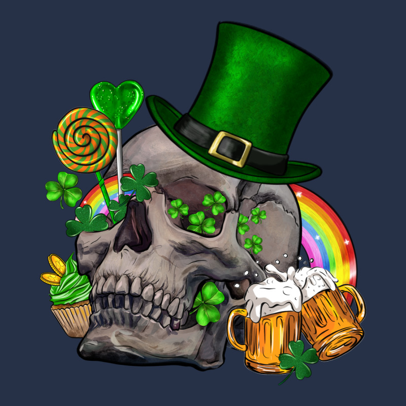 St Patrick's Day Boho Skull Premium Hoodie by FaDigitalArtStudio | Teevron
