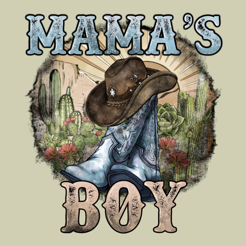Mamas Boy Western Cowboy Boots Cactus Heavy Core Tee by NancyCooperArtShop | Teevron