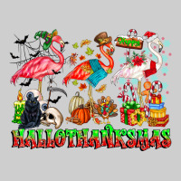 Happy Hallothanksmas Flamingo Premium Sweatshirt | Teevron