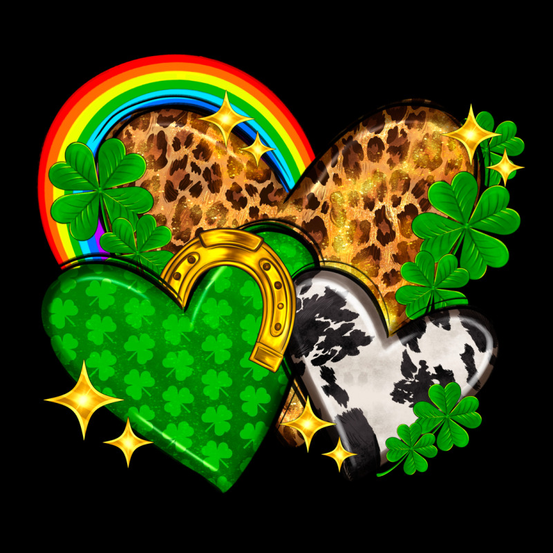 St. Patrick's Day Hearts With Leopard Heavyweight Sweatshirt by HowdyJamesFarm | Teevron