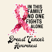 In This Family Fights Alone Breast Cancer Awareness Vintage Tee | Teevron