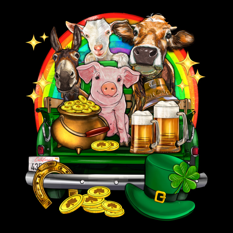 St. Patrick's Day Farm Animals On Truck Heavyweight Sweatshirt by HowdyJamesFarm | Teevron