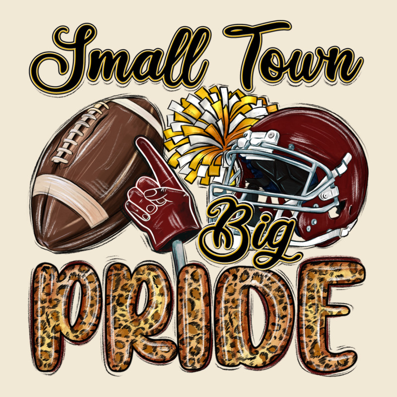 Small Town Big Pride Maroon Yellow Premium Tee by MaliasSmallBusiness | Teevron