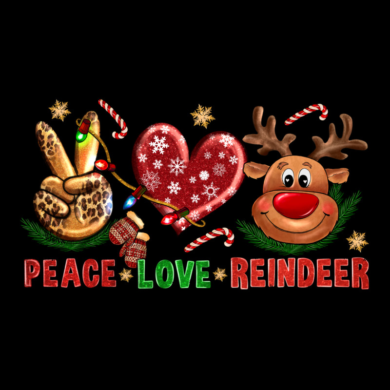 Peace Love Reindeer Christmas Heavy Core Tee by NancyCooperArtShop | Teevron