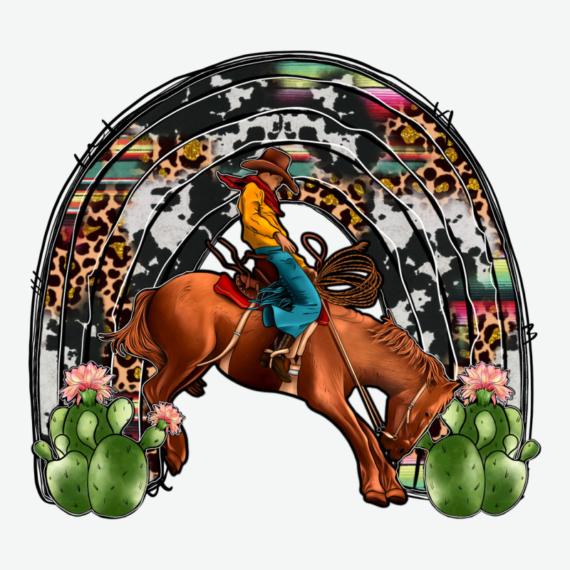 Rodeo Cowboy Rainbow Urban Heavy Tee by JahusDesignShop | Teevron