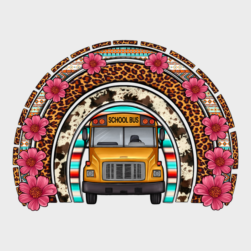 School Bus Leopard Cowhide Rainbow Urban Hoodie by Artiststas | Teevron