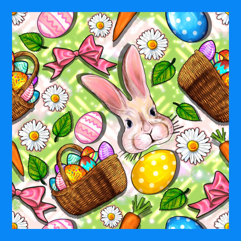Easter Hamper With Bunny Seamless Pattern Zipper Hoodie by BundleAndBundleShop | Teevron