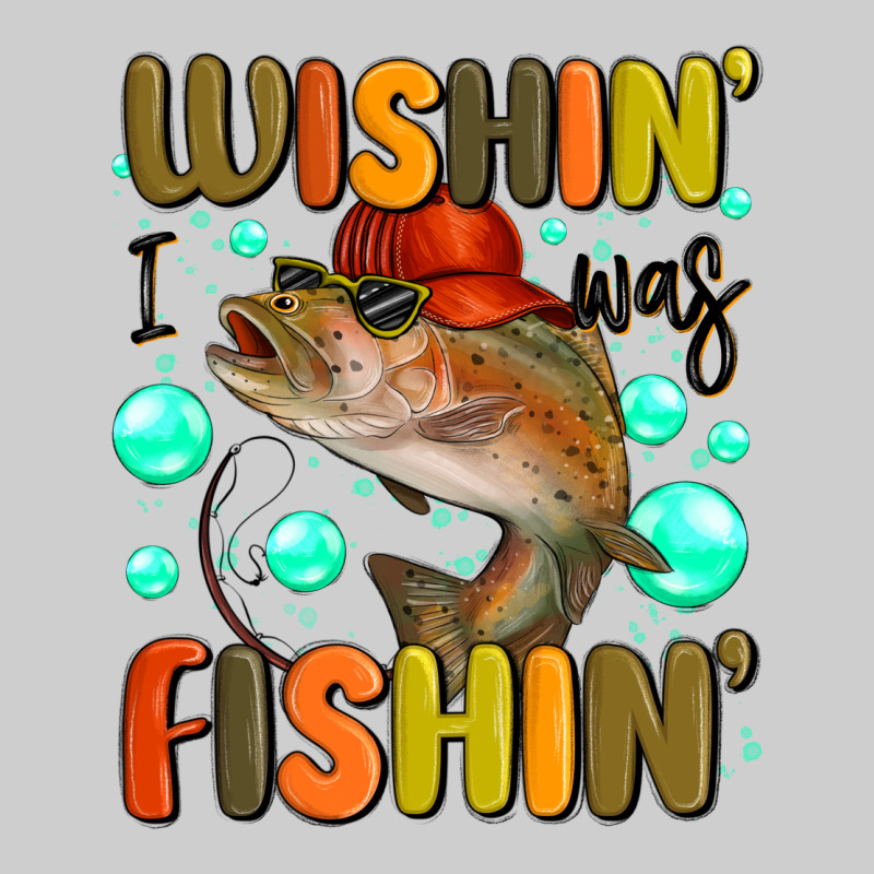 Wishing I Was Fishing Premium Tee by MaliasSmallBusiness | Teevron