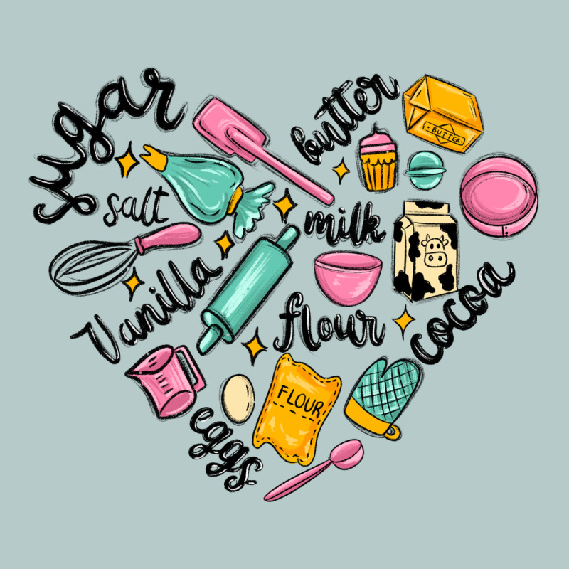 Vanilla Eggs Sugar Cocoa And Kitchen Heart Heavy Core Tee by MaliasSmallBusiness | Teevron