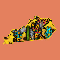 Kentucky Map Western Sunflower Pattern Classic Tee | Teevron
