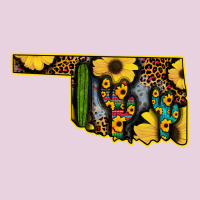 Western Oklahoma Map Sunflower Pattern Classic Tee | Teevron