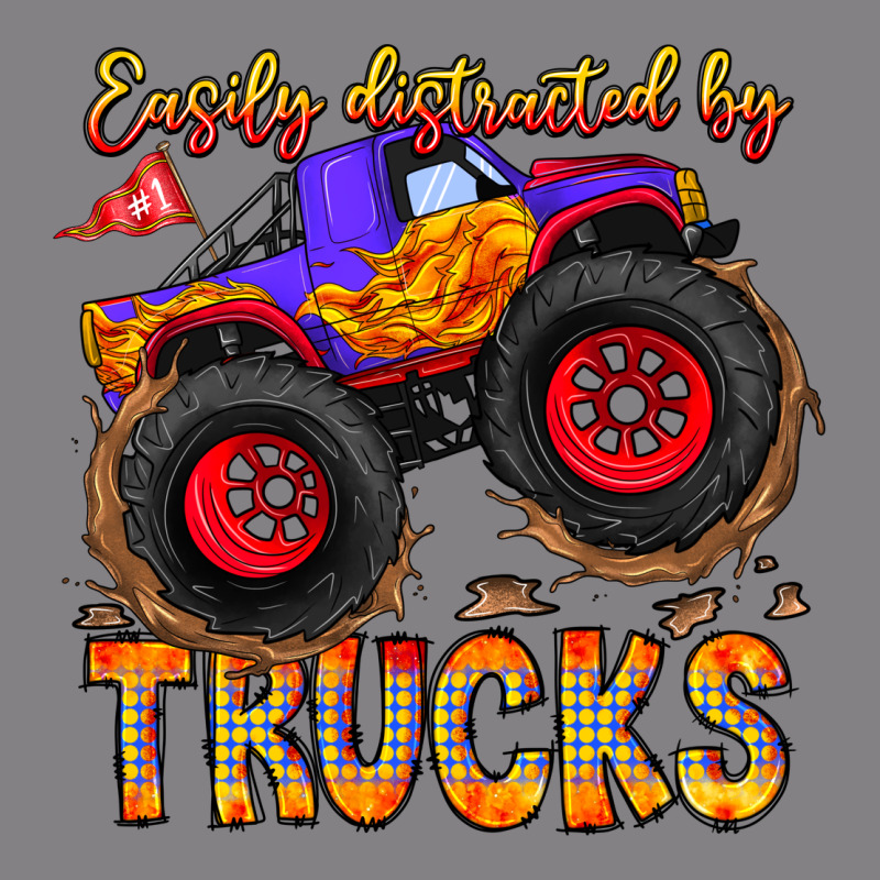 Easily Distracted By Trucks Heavyweight Hoodie by CowhideDigitalArt | Teevron