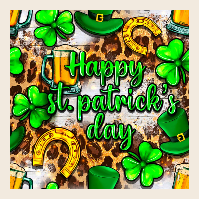 Happy St. Patrick's Day Pattern Digital Paper Zipper Hoodie by BundleAndBundleShop | Teevron