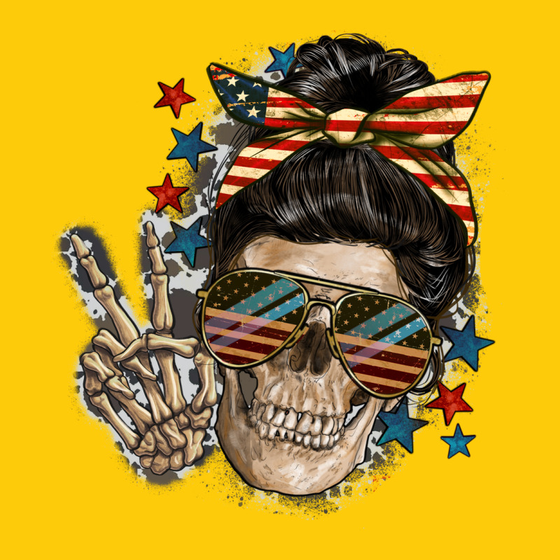 American Mother Skull Mother's Day Premium Hoodie by FaDigitalArtStudio | Teevron