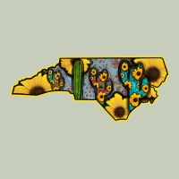 Western North Carolina Map Sunflower Classic Tee | Teevron