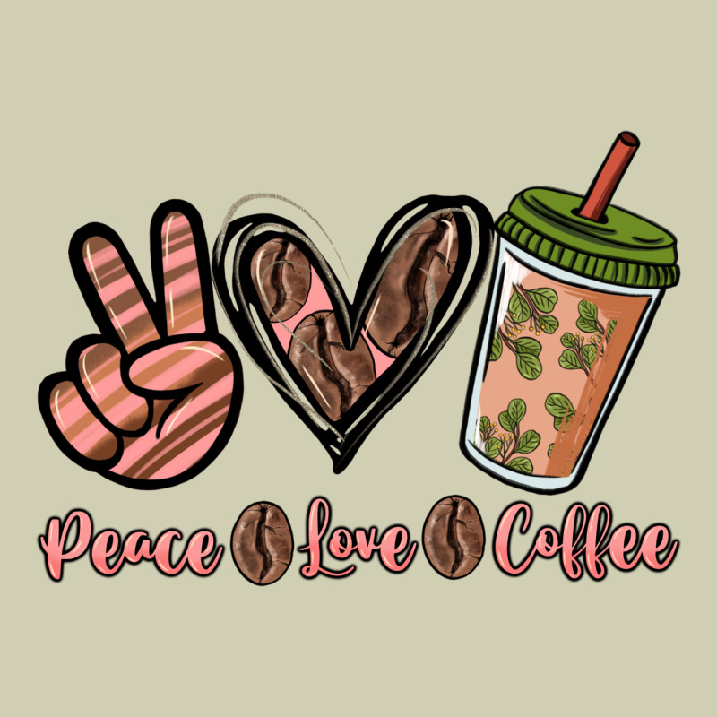 Peace Love Coffee Heavy Core Tee by NancyCooperArtShop | Teevron