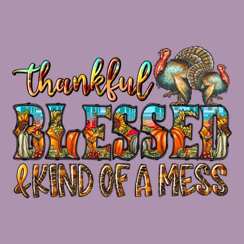 Thankful Blessed And Kind Of A Mess Heavyweight Hoodie by CowhideDigitalArt | Teevron