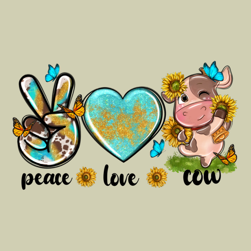 Peace Love Cute Cow Heavy Core Tee by NancyCooperArtShop | Teevron