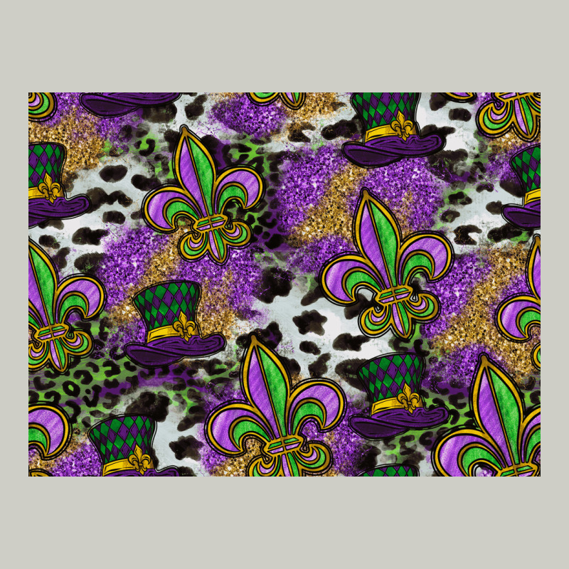 Mardi Gras Celebration Pattern Heavyweight Hoodie by CowhideDigitalArt | Teevron