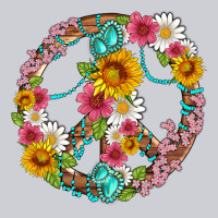 Floral Peace Sign With Gemstone Urban Hoodie | Teevron