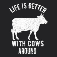 Life Is Better With Cows Around Vintage Tee | Teevron