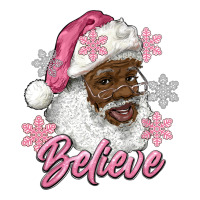 pink christmas african american santa believe | Teevron