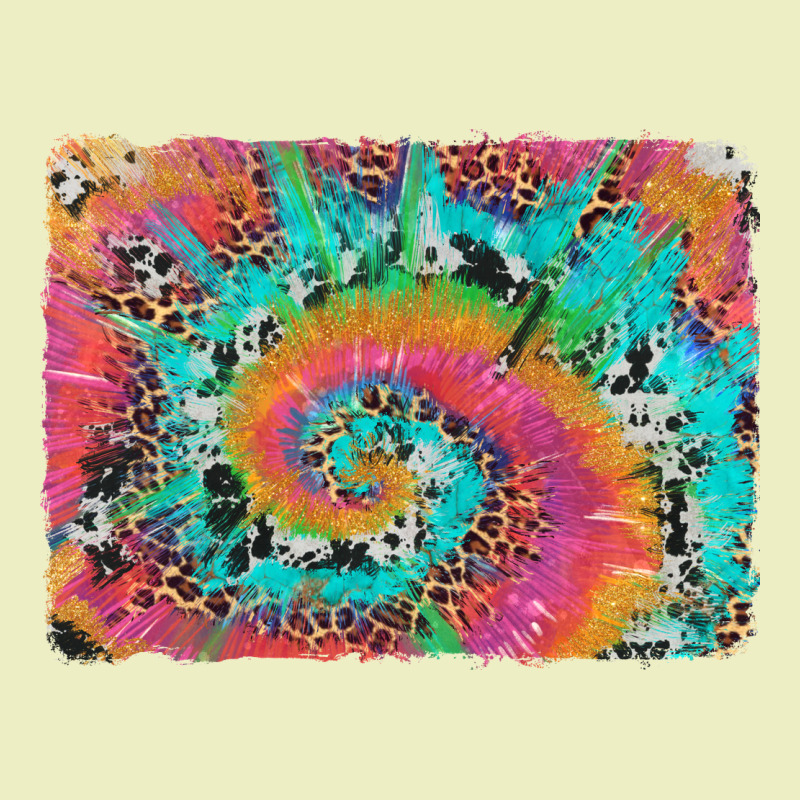 Tie Dye Leopard Cowhide Glitter Background Urban Hoodie by Artiststas | Teevron